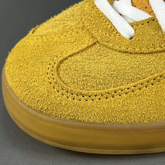 Adidas Originals Gazelle Indoor Gum Sole Trainers In Mustard Yellow - White - Picture 2 of 10